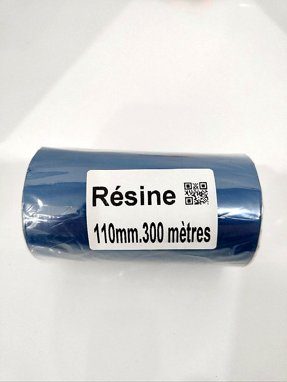 Ruban résine transfert thermique 110 mm x 300 m pour imprimante d'étiquettes (neuf)